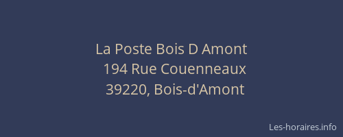 La Poste Bois D Amont