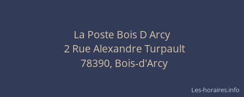 La Poste Bois D Arcy