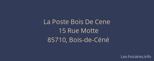 La Poste Bois De Cene
