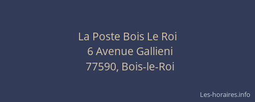 La Poste Bois Le Roi