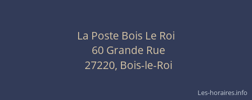 La Poste Bois Le Roi