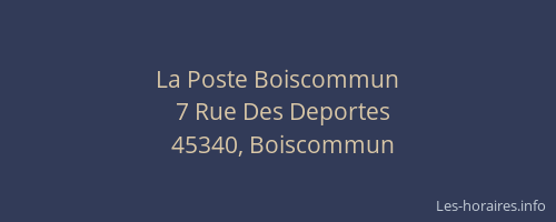 La Poste Boiscommun