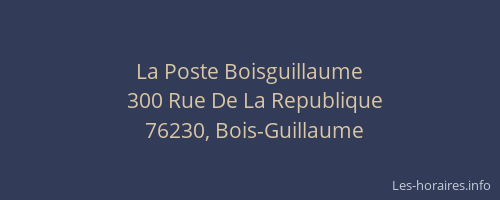 La Poste Boisguillaume