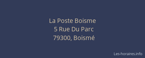 La Poste Boisme