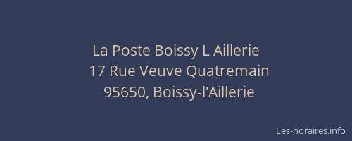 La Poste Boissy L Aillerie