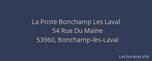La Poste Bonchamp Les Laval