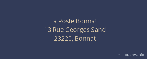 La Poste Bonnat
