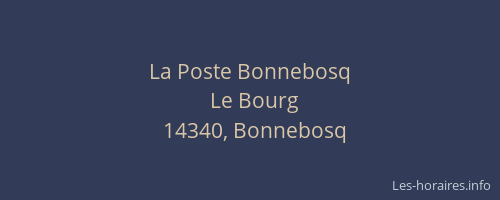 La Poste Bonnebosq