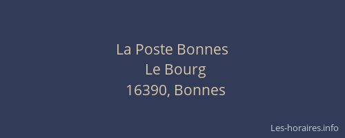 La Poste Bonnes