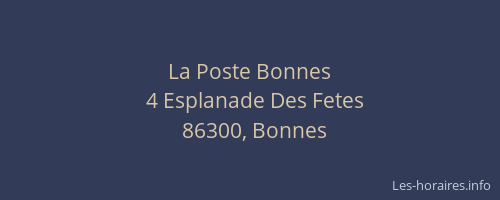 La Poste Bonnes