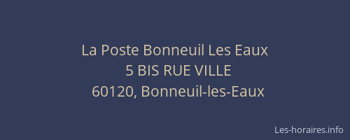 La Poste Bonneuil Les Eaux