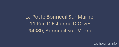 La Poste Bonneuil Sur Marne