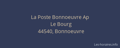 La Poste Bonnoeuvre Ap