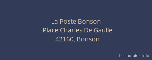 La Poste Bonson