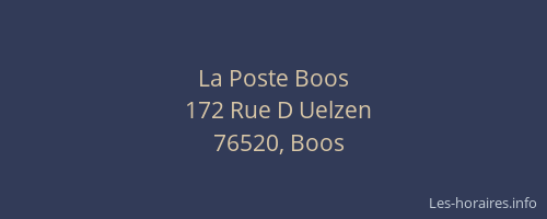 La Poste Boos