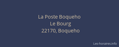 La Poste Boqueho