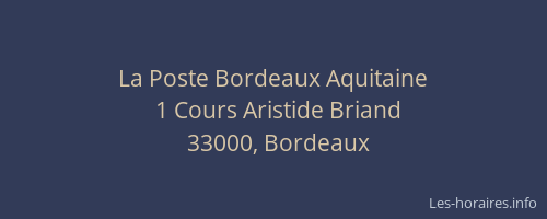 La Poste Bordeaux Aquitaine