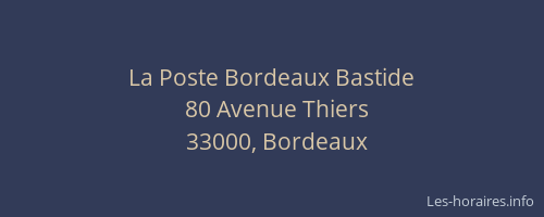 La Poste Bordeaux Bastide