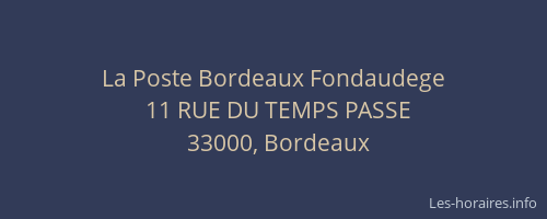 La Poste Bordeaux Fondaudege