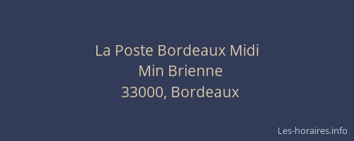 La Poste Bordeaux Midi