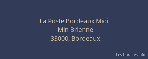 La Poste Bordeaux Midi