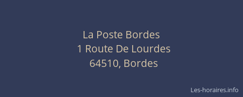 La Poste Bordes
