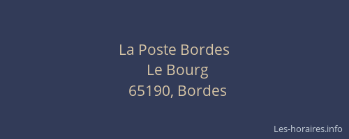 La Poste Bordes