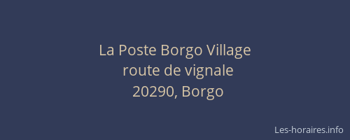 La Poste Borgo Village