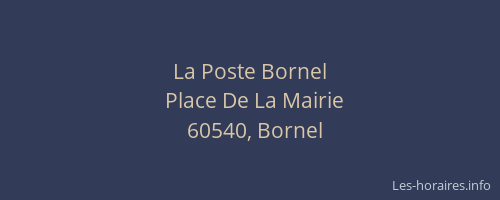 La Poste Bornel