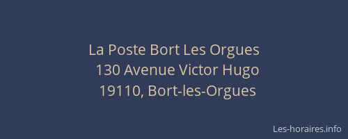 La Poste Bort Les Orgues