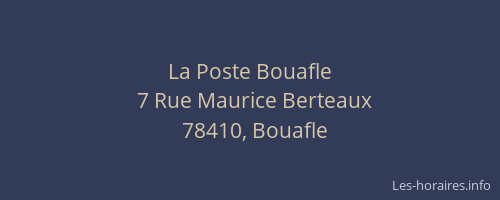 La Poste Bouafle