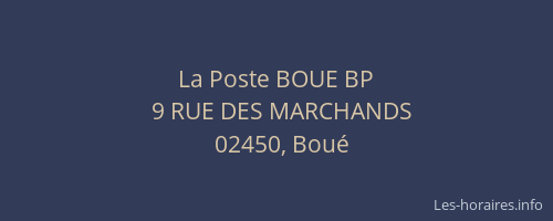 La Poste BOUE BP