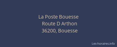 La Poste Bouesse