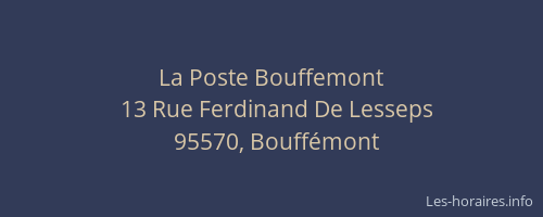 La Poste Bouffemont