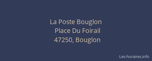 La Poste Bouglon