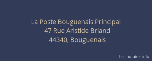 La Poste Bouguenais Principal