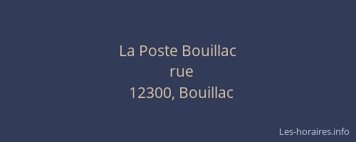 La Poste Bouillac