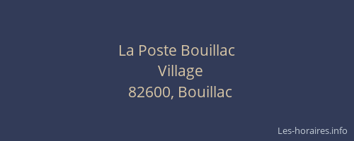 La Poste Bouillac