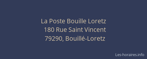 La Poste Bouille Loretz
