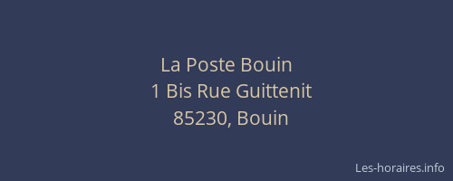 La Poste Bouin
