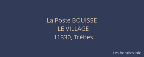 La Poste BOUISSE