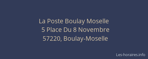 La Poste Boulay Moselle
