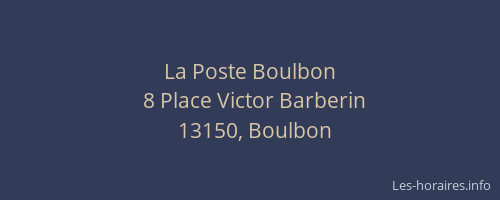 La Poste Boulbon
