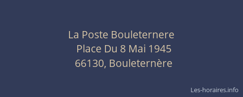 La Poste Bouleternere