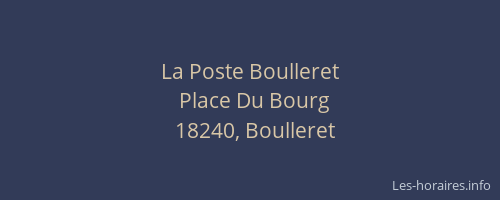La Poste Boulleret