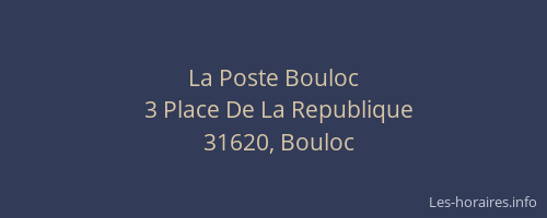 La Poste Bouloc