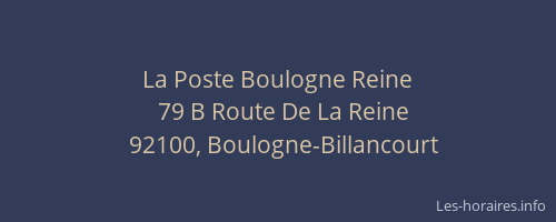 La Poste Boulogne Reine