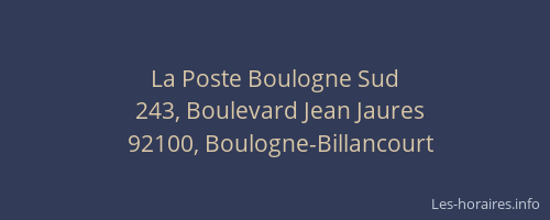 La Poste Boulogne Sud