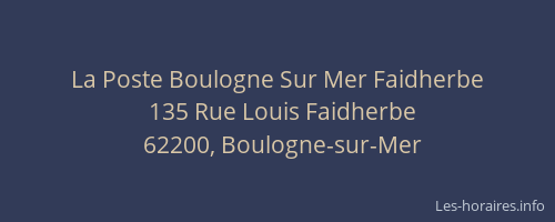 La Poste Boulogne Sur Mer Faidherbe