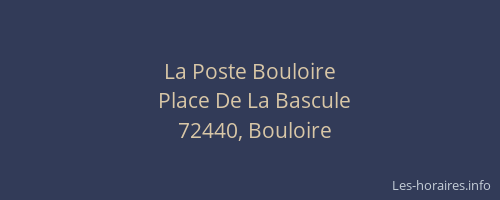 La Poste Bouloire